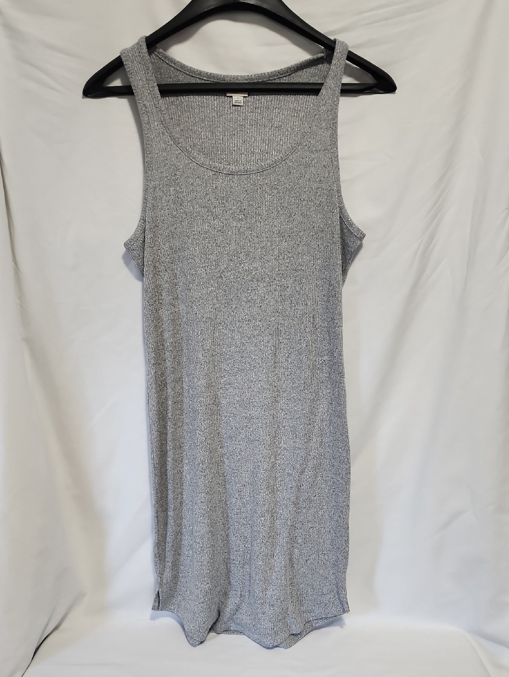 a new day Heather Gray Ribbed Tank Top